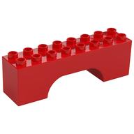 Duplo Stein 2 × 8 × 2 Bogen Rot