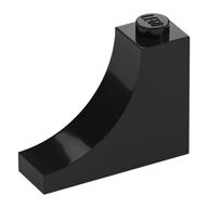 Brick Curved 1 × 3 × 2 Inverted [Inside Bow] Black
