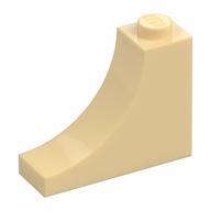 Brick Curved 1 × 3 × 2 Inverted [Inside Bow] Tan