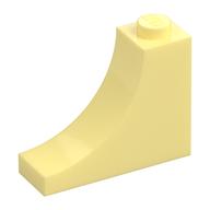 Brick Curved 1 × 3 × 2 Inverted [Inside Bow] Leuchtendes Hellgelb