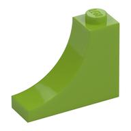 Brick Curved 1 × 3 × 2 Inverted [Inside Bow] Lime