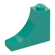 Brick Curved 1 × 3 × 2 Inverted [Inside Bow] Dunkeltürkis