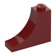 Brick Curved 1 × 3 × 2 Inverted [Inside Bow] Dunkelrot