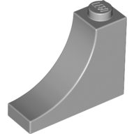 Brick Curved 1 × 3 × 2 Inverted [Inside Bow] Hellblaugrau