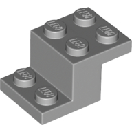 Winkel 3 × 2 × 1 1/3 mit Pin unten Hellblaugrau