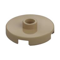Plate Special Round 2 × 2 with Center Stud (Jumper Plate) Dunkelbeige