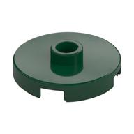 Plate Special Round 2 × 2 with Center Stud (Jumper Plate) Dunkelgrün