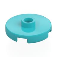 Plate Special Round 2 × 2 with Center Stud (Jumper Plate) Medium Azure