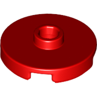 Plate Special Round 2 × 2 with Center Stud (Jumper Plate) Rot