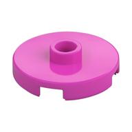 Plate Special Round 2 × 2 with Center Stud (Jumper Plate) Dunkelrosa