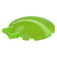 Dish 6 × 6 Inverted - No Studs with Handle Trans-Bright Green
