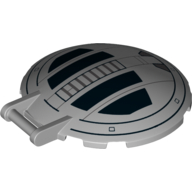 Dish 6 × 6 Inverted - No Studs with Handle with SW TIE Advanced Hatch Print Light Bluish Gray