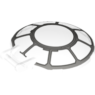 Dish 6 × 6 Inverted - No Studs with Handle with SW Millennium Falcon Cannon Window Print Trans-Clear