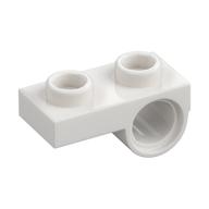 Plate Special 1 × 2 with Pin Hole Underneath White