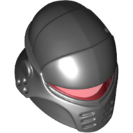 Helmet Inquisitor with Trans Red Visor with White Side Insignia Print Black
