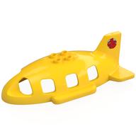 Duplo Airplane Midsize Fuselage Upper with Tail with Red Bunny print Yellow