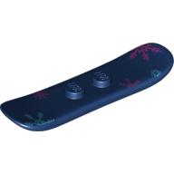 Sports Snowboard Small with Medium Blue and Dark Pink Snowflakes Print Dunkelblau