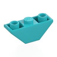 Brick Sloped Inverted 45° 3 × 1 Double with 2 Blocked Open Studs Medium Azure