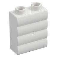Duplo Brick 1 × 2 × 2 Log Effect White