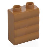 Duplo Brick 1 × 2 × 2 Log Effect Medium Nougat