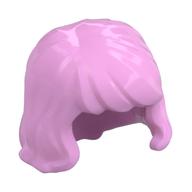 Hair Mid-Length, Wavy, Tidy Bangs Bright Pink