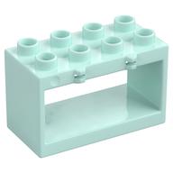 Duplo Container Box 2 × 4 × 2 with Open Sides Light Aqua