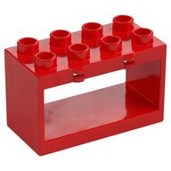 Duplo Behälter Kiste 2 × 4 × 2 mit offen Seiten Rot