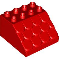 Duplo Brick 4 × 4 × 2 Slope Shingled Rot