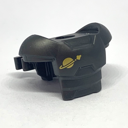 Minifig Neckwear Armor Space with Shoulder Protection and 2 Clips with Classic Space Logo Print Pearl Titanium