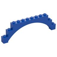 Brick Arch 1 × 12 × 3 Raised Arch with 5 Cross Supports Blue