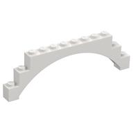Brick Arch 1 × 12 × 3 Raised Arch with 5 Cross Supports White