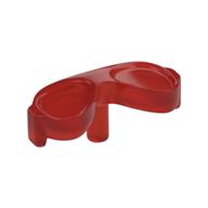 Headwear Accessory Glasses with Pin Trans-Red