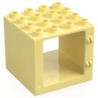 Duplo Door / Window Frame 4 × 4 × 3 with Thin Top Bright Light Yellow