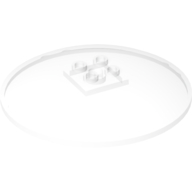 Dish 8 × 8 Inverted [Radar], Hollow Studs Trans-Clear