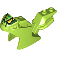Fairing, Motorcycle, Racing (Sport) Bike, with Snake Face Print Limette