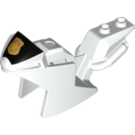 Fairing, Motorcycle, Racing (Sport) Bike with Black Front, Gold Police Badge White