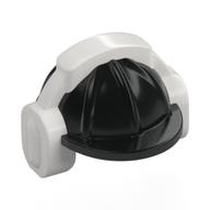 Helmet, Construction / Hard Hat, Black Ear Protector / Headphones Pattern Weiß