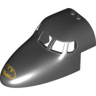 Aircraft Fuselage Curved Forward 6 × 10 Top with Yellow Batman Logo Schwarz