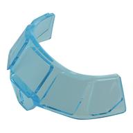 Glass for Aircraft Fuselage Curved Forward 6 × 10 Top with 5 Window Panes Transparent-Hellblau