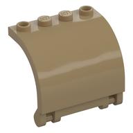 Paneel 3 × 4 × 3 gebogen Dunkelbeige