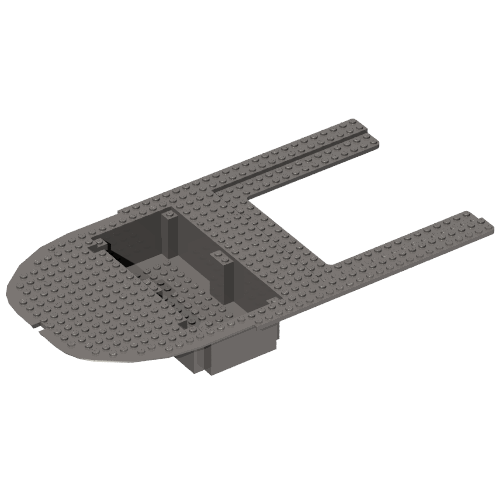 Boat Deck 20 × 40 × 7 in Dark Bluish Gray