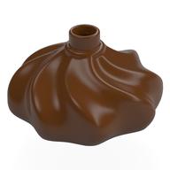 Duplo Cake Swirl Decoration with Top Stud Rotbraun