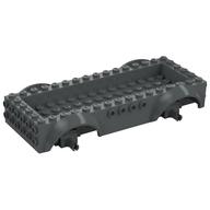 Vehicle Base 8 × 16 with Wheel Arches, Front and Side Studs, and 4 × 14 Recessed Studded Section, 3 Holes, Dark Bluish Gray Wheel Clip Pins Dunkelblaugrau