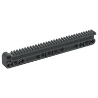 Technic Gear Rack 1 × 14 × 2 with Axle and Pin Holes Dark Bluish Gray