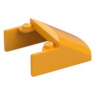 Windschutzscheibe 5 × 4 × 1 1/3 Leuchtendes Hellorange