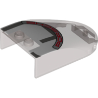 Windscreen 6 × 4 × 1 Curved with Red 'PORSCHE' Banner on White and Gray Roof print Trans-Brown