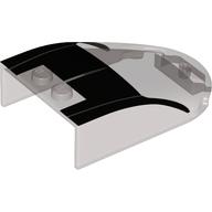 Windscreen 6 × 4 × 1 Curved With Black Print Trans-Brown