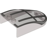 Windscreen 6 × 4 × 1 Curved with Cockpit Print Transparent-Braun