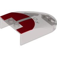 Windscreen 6 × 4 × 1 Curved with Ford GT Roof Print Transparent-Braun