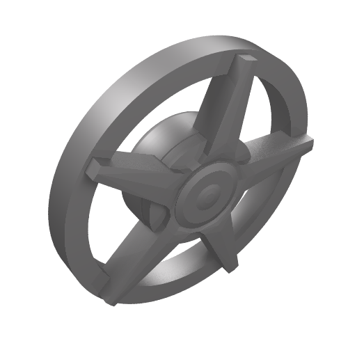 Wheel Cover 5 Spoke - for Wheel 18976 Flat Silver